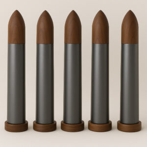Titanium and Walnut Ceremonial Bullets