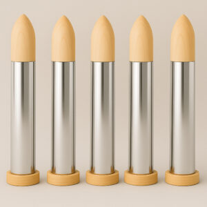 Chrome and Maple Ceremonial Bullets